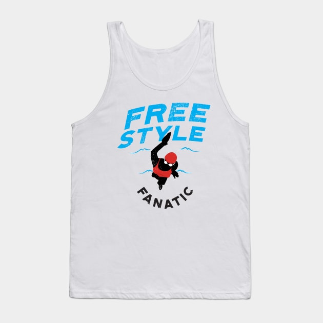 Womens Freestyle Fanatic Swim Tank Top by atomguy